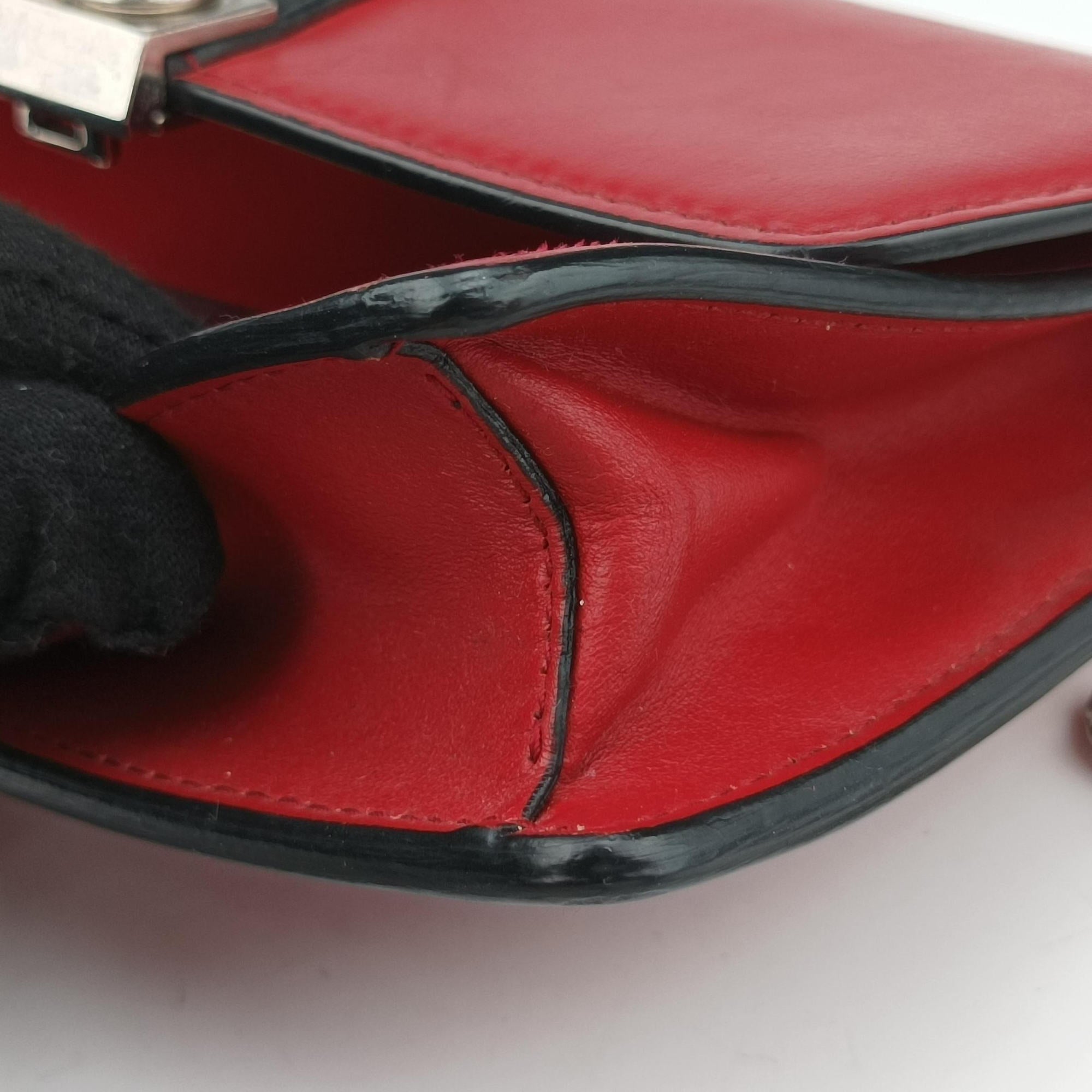 Secondhand Prada Elektra Studded Red Leather IDH061 shoulderbag | stylenewstar