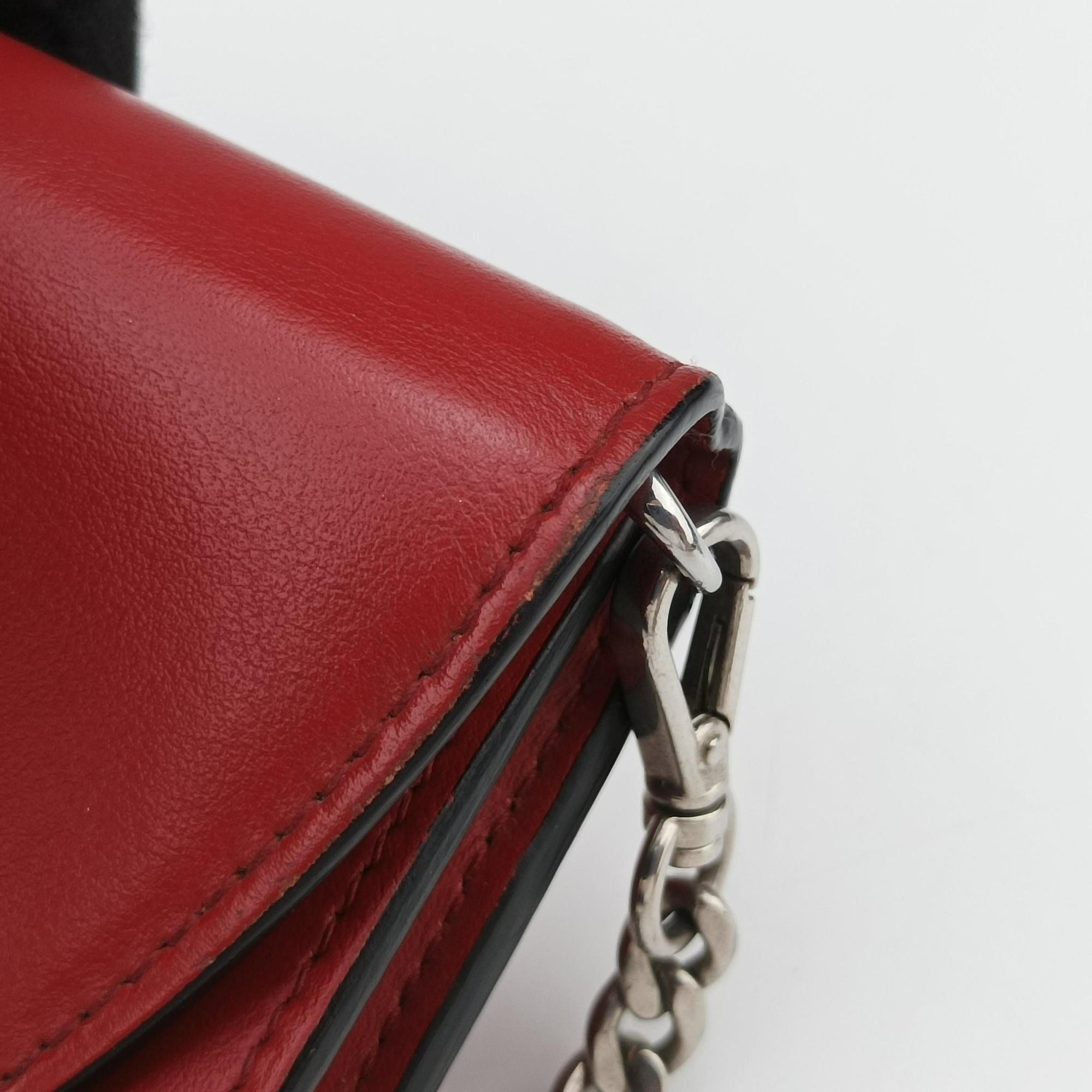 Secondhand Prada Elektra Studded Red Leather IDH061 shoulderbag | stylenewstar