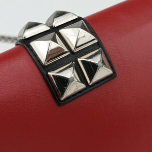 Secondhand Prada Elektra Studded Red Leather IDH061 shoulderbag | stylenewstar