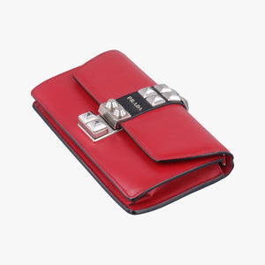 Secondhand Prada Elektra Studded Red Leather IDH061 shoulderbag | stylenewstar
