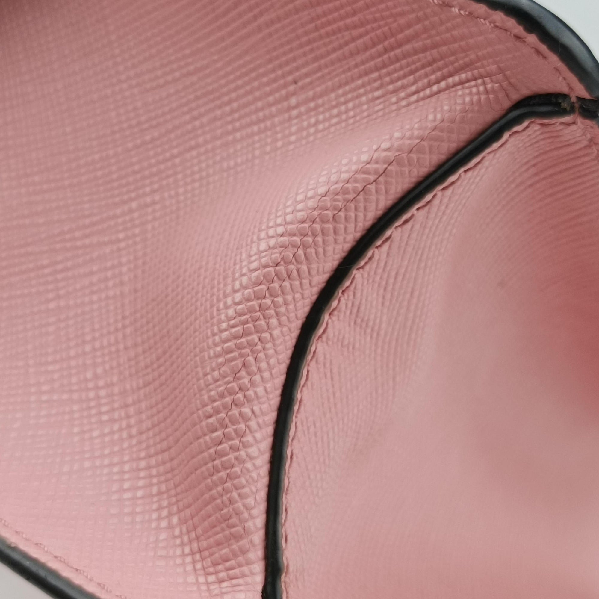 Pre-owned Prada Sound Lock Pink SAFFIANO Leather 1BD034 shoulderbag | stylenewstar