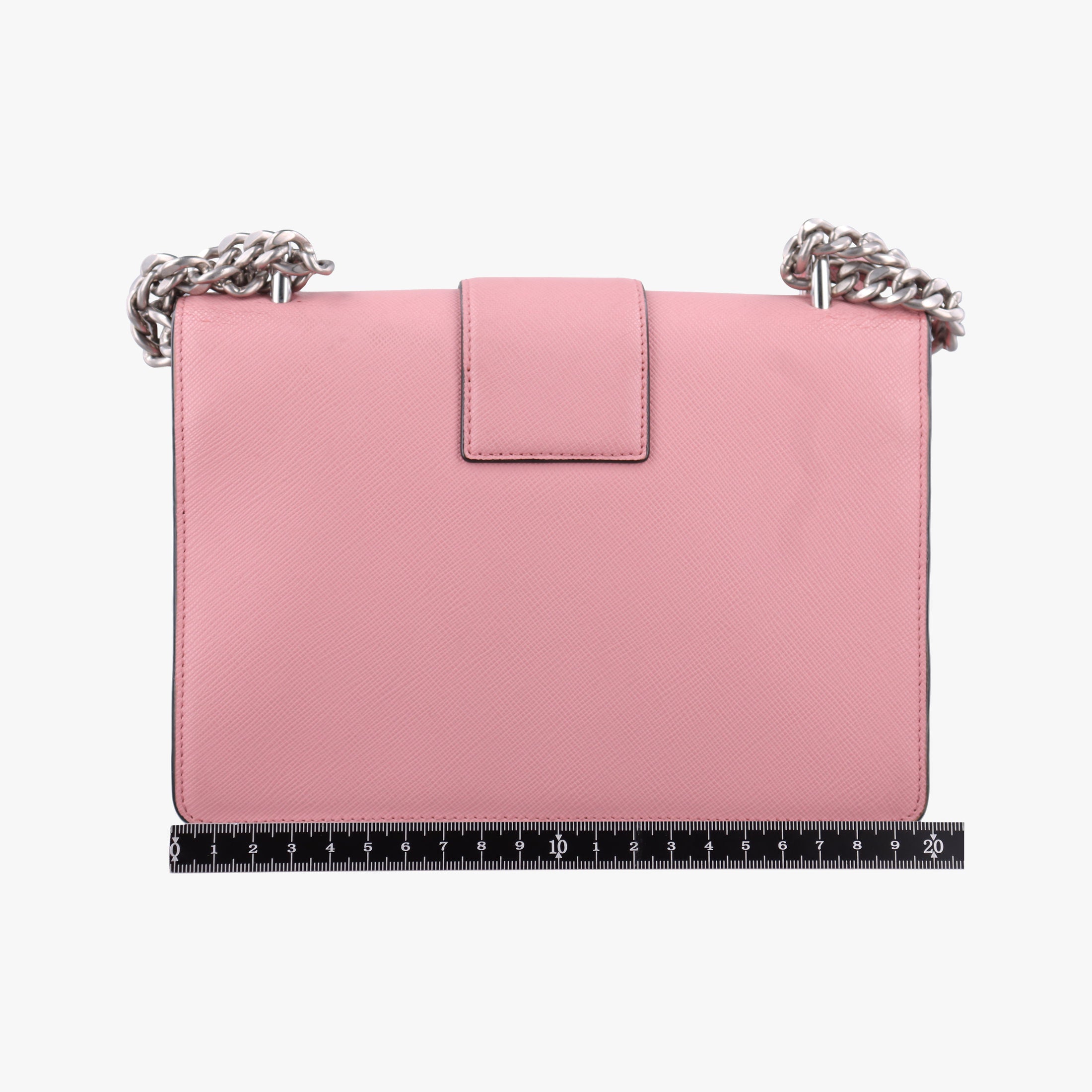 Pre-owned Prada Sound Lock Pink SAFFIANO Leather 1BD034 shoulderbag | stylenewstar