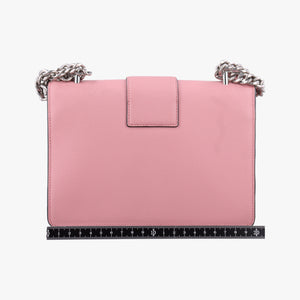 Pre-owned Prada Sound Lock Pink SAFFIANO Leather 1BD034 shoulderbag | stylenewstar