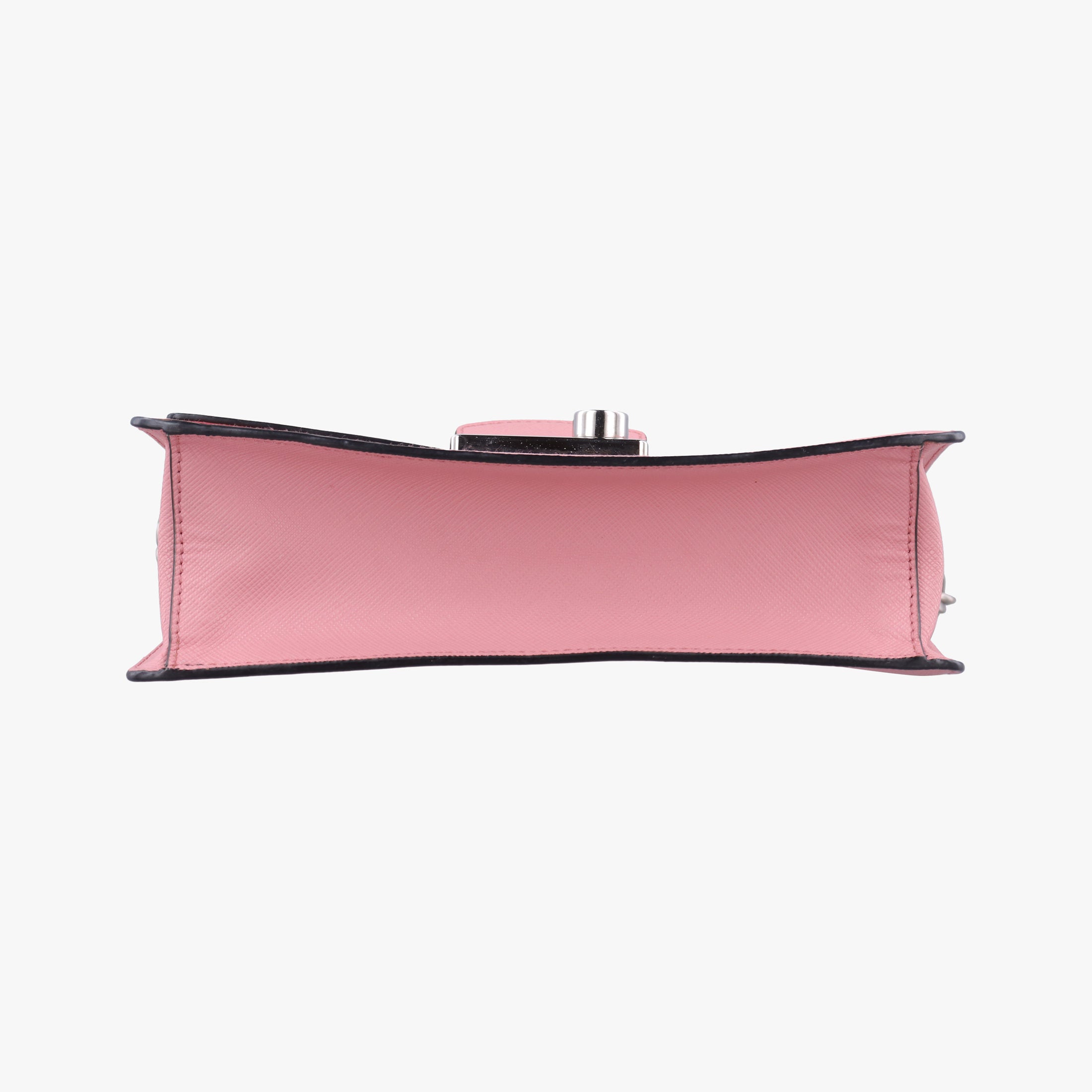 Pre-owned Prada Sound Lock Pink SAFFIANO Leather 1BD034 shoulderbag | stylenewstar