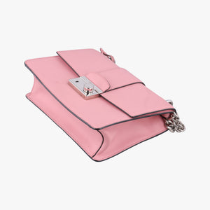 Pre-owned Prada Sound Lock Pink SAFFIANO Leather 1BD034 shoulderbag | stylenewstar