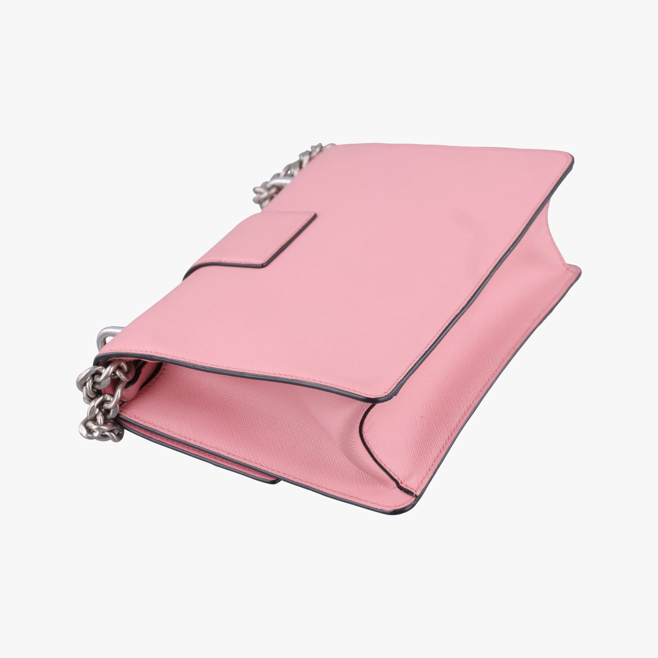 Pre-owned Prada Sound Lock Pink SAFFIANO Leather 1BD034 shoulderbag | stylenewstar