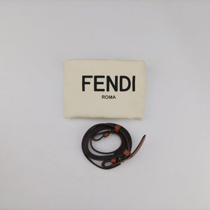 Pre-owned Fendi Nano Step Out Brown Canvas×Leather 7AS189 shoulderbag | stylenewstar