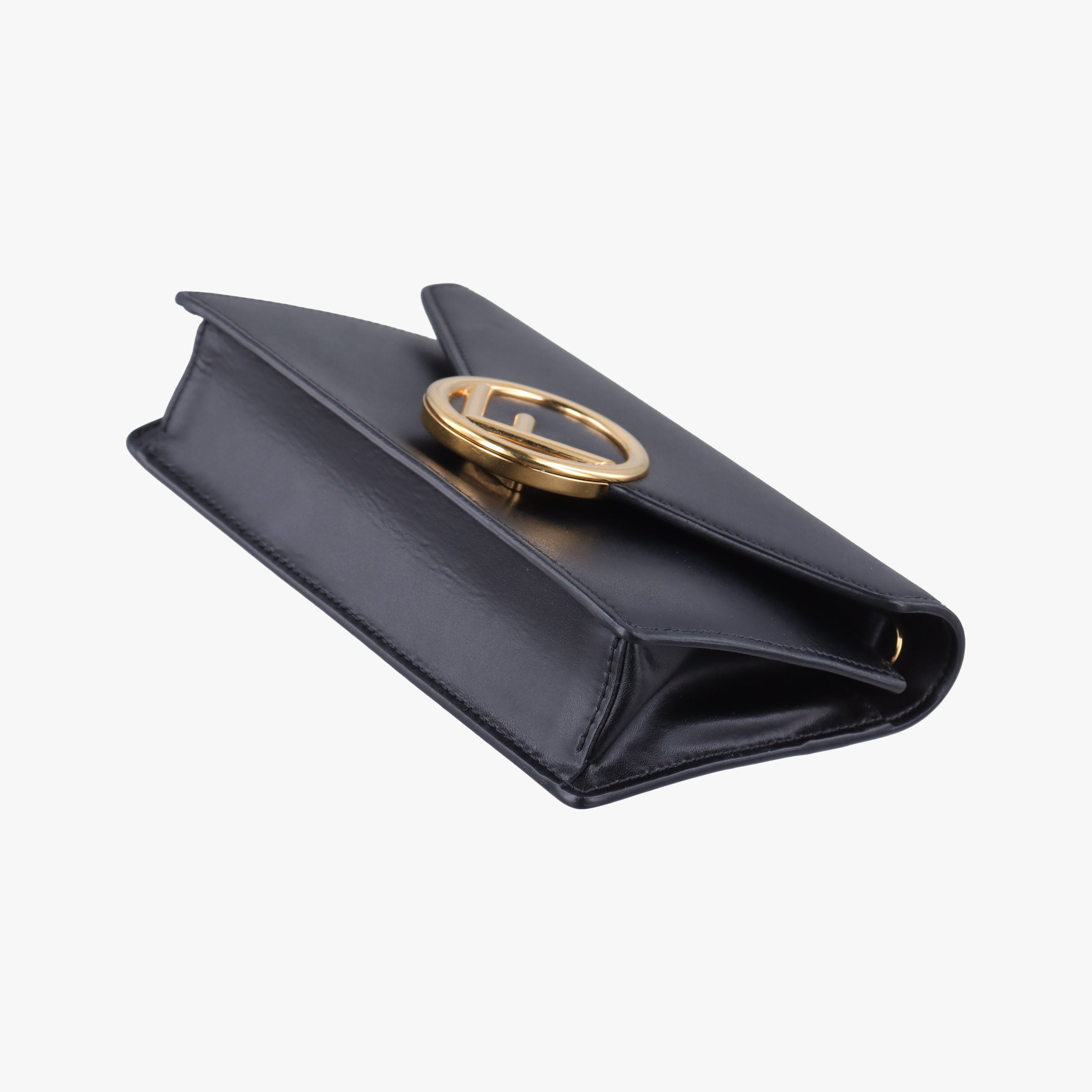 Pre-owned Fendi F is Black Leather 8BM005 bum bag/waist bag | stylenewstar