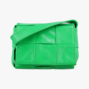 Pre-owned Bottega Veneta candy cassette Green Leather  shoulderbag | stylenewstar