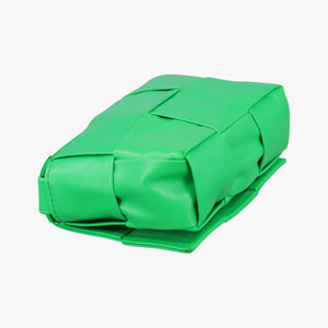 Pre-owned Bottega Veneta candy cassette Green Leather  shoulderbag | stylenewstar