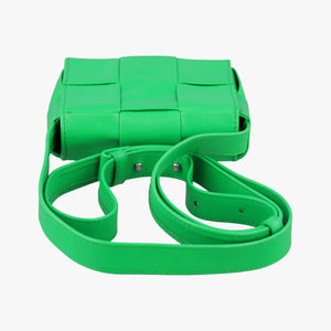 Pre-owned Bottega Veneta candy cassette Green Leather  shoulderbag | stylenewstar