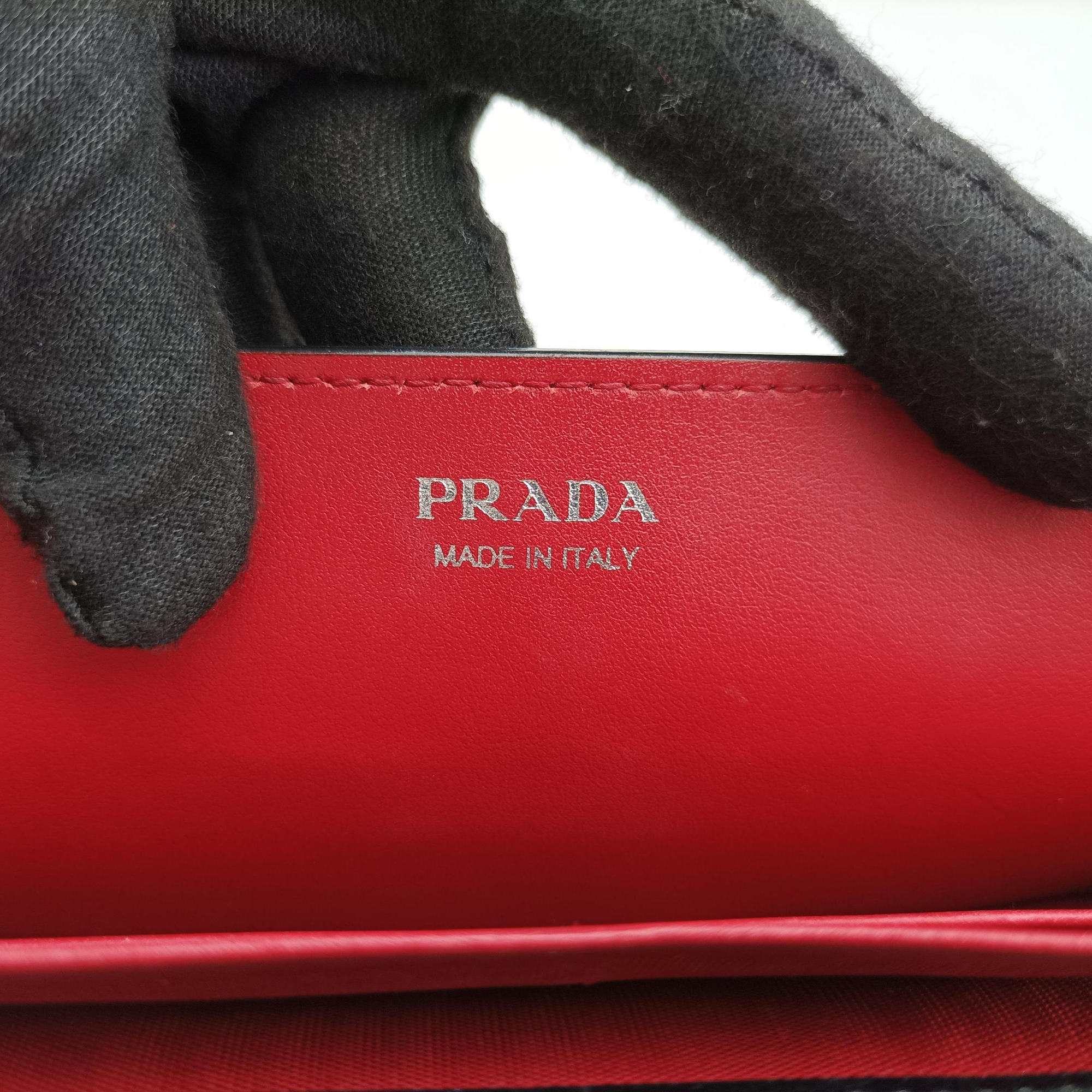 Pre-owned Prada Elektra Studded Black Leather IDH061 shoulderbag | stylenewstar