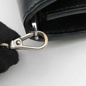 Pre-owned Prada Elektra Studded Black Leather IDH061 shoulderbag | stylenewstar