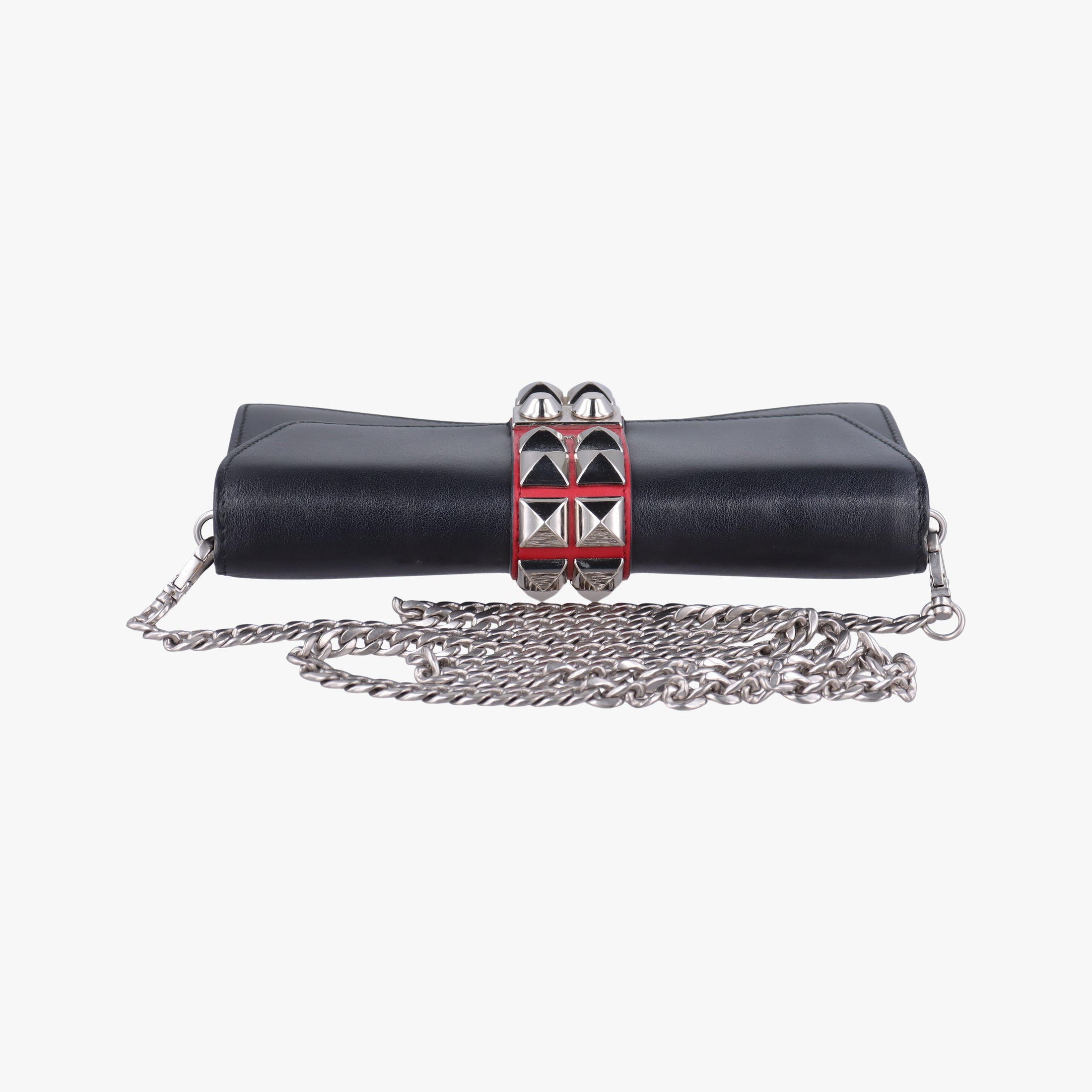 Pre-owned Prada Elektra Studded Black Leather IDH061 shoulderbag | stylenewstar