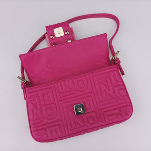 Vintage Fendi BAGUETTE Rose Leather 8BK060 shoulderbag | stylenewstar