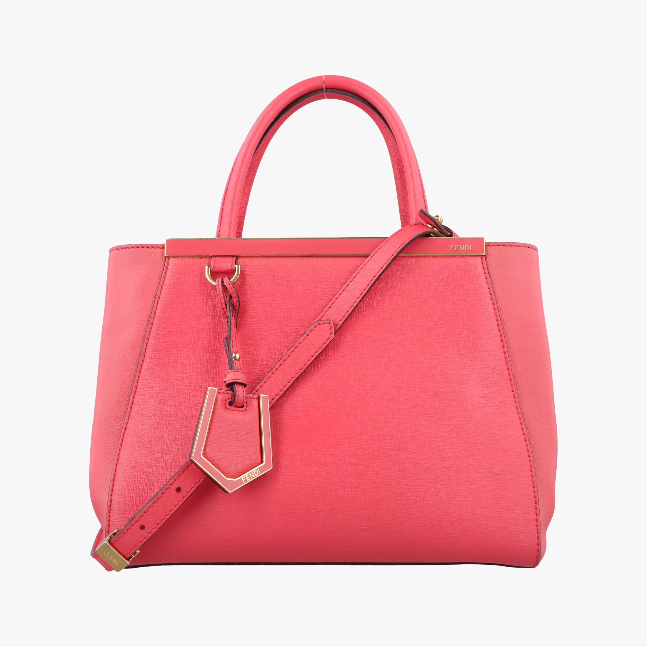 Vintage Fendi Petite 2 JOURS pink Leather 8BH250 shoulderbag | stylenewstar