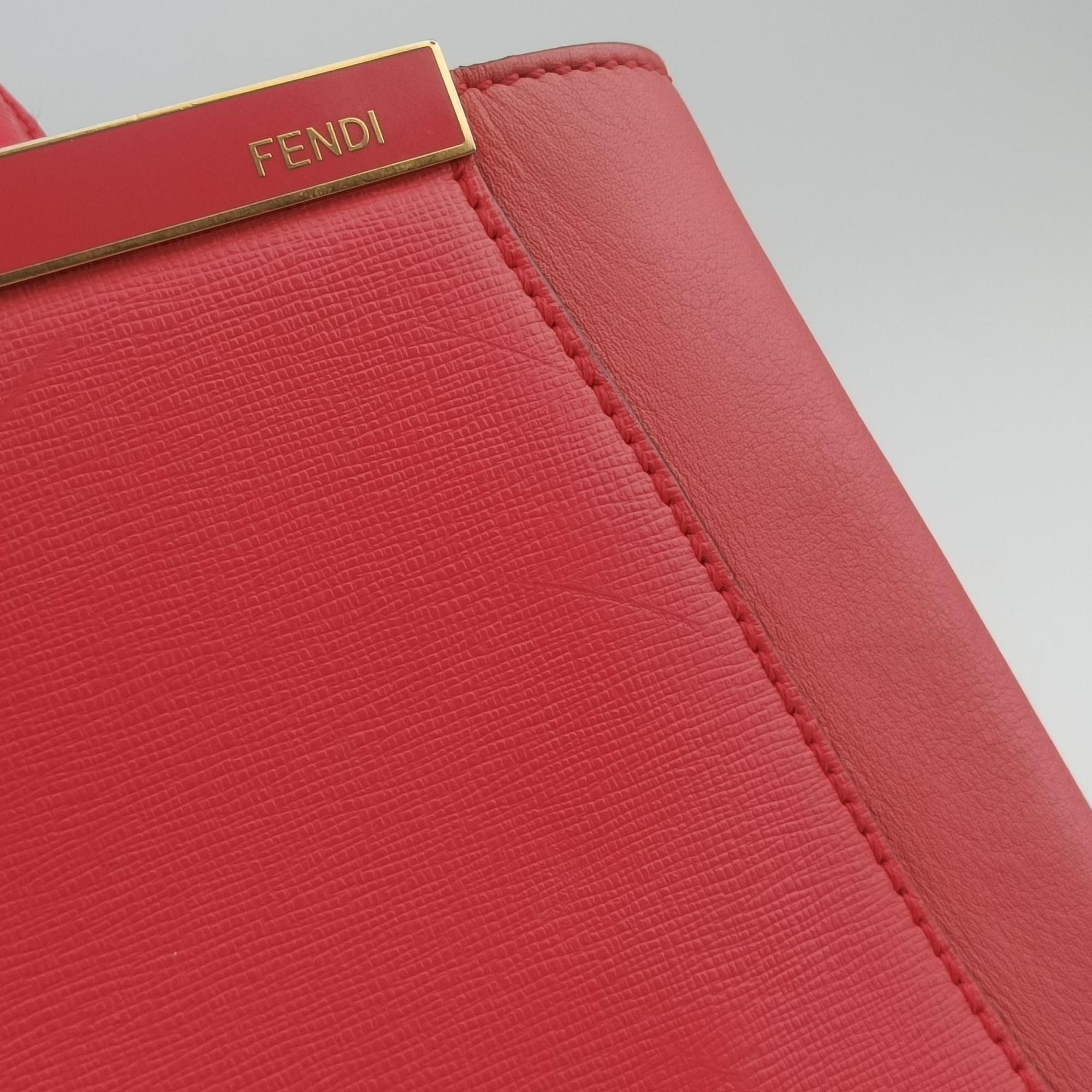 Vintage Fendi Petite 2 JOURS pink Leather 8BH250 shoulderbag | stylenewstar
