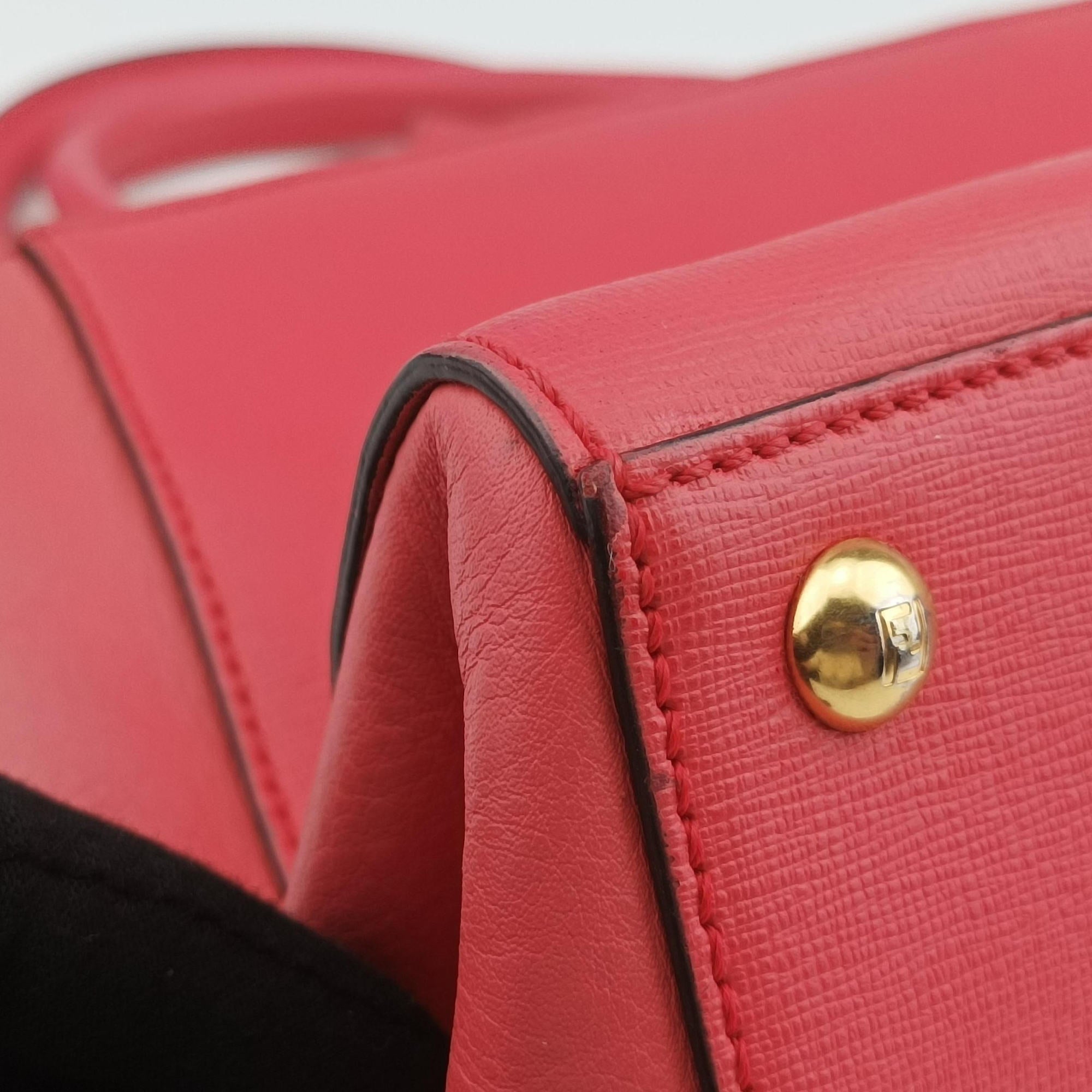 Vintage Fendi Petite 2 JOURS pink Leather 8BH250 shoulderbag | stylenewstar
