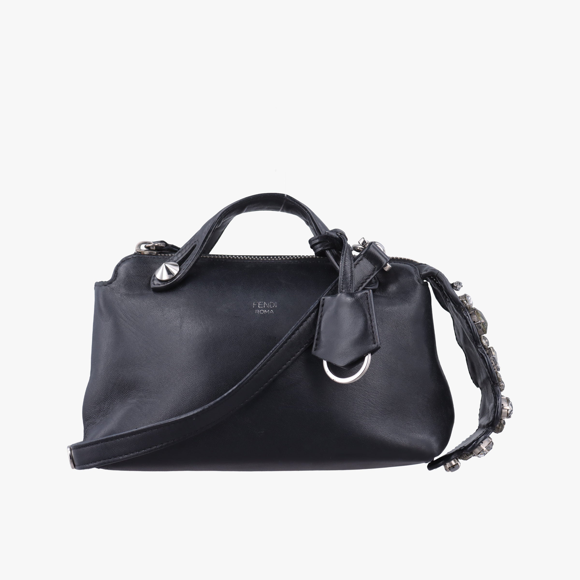 Pre-owned Fendi By the Way Black Leather 8BL135 shoulderbag | stylenewstar