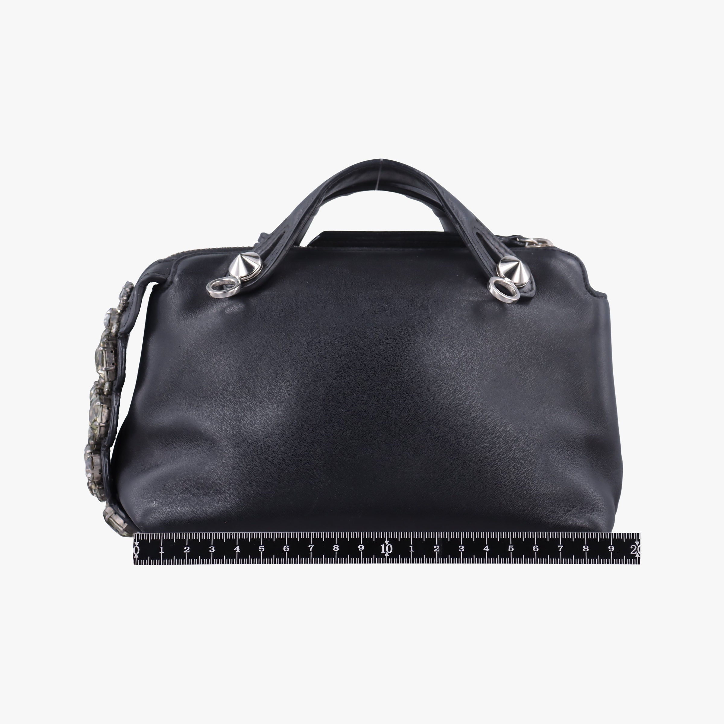 Pre-owned Fendi By the Way Black Leather 8BL135 shoulderbag | stylenewstar