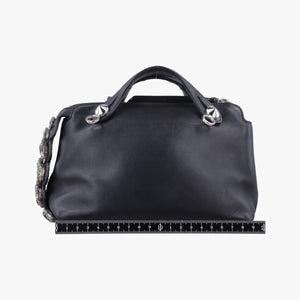 Pre-owned Fendi By the Way Black Leather 8BL135 shoulderbag | stylenewstar