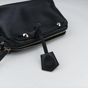 Pre-owned Fendi By the Way Black Leather 8BL135 shoulderbag | stylenewstar