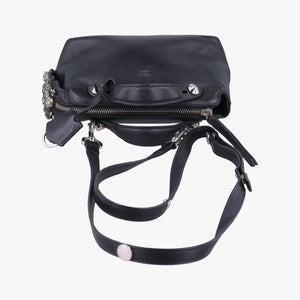 Pre-owned Fendi By the Way Black Leather 8BL135 shoulderbag | stylenewstar