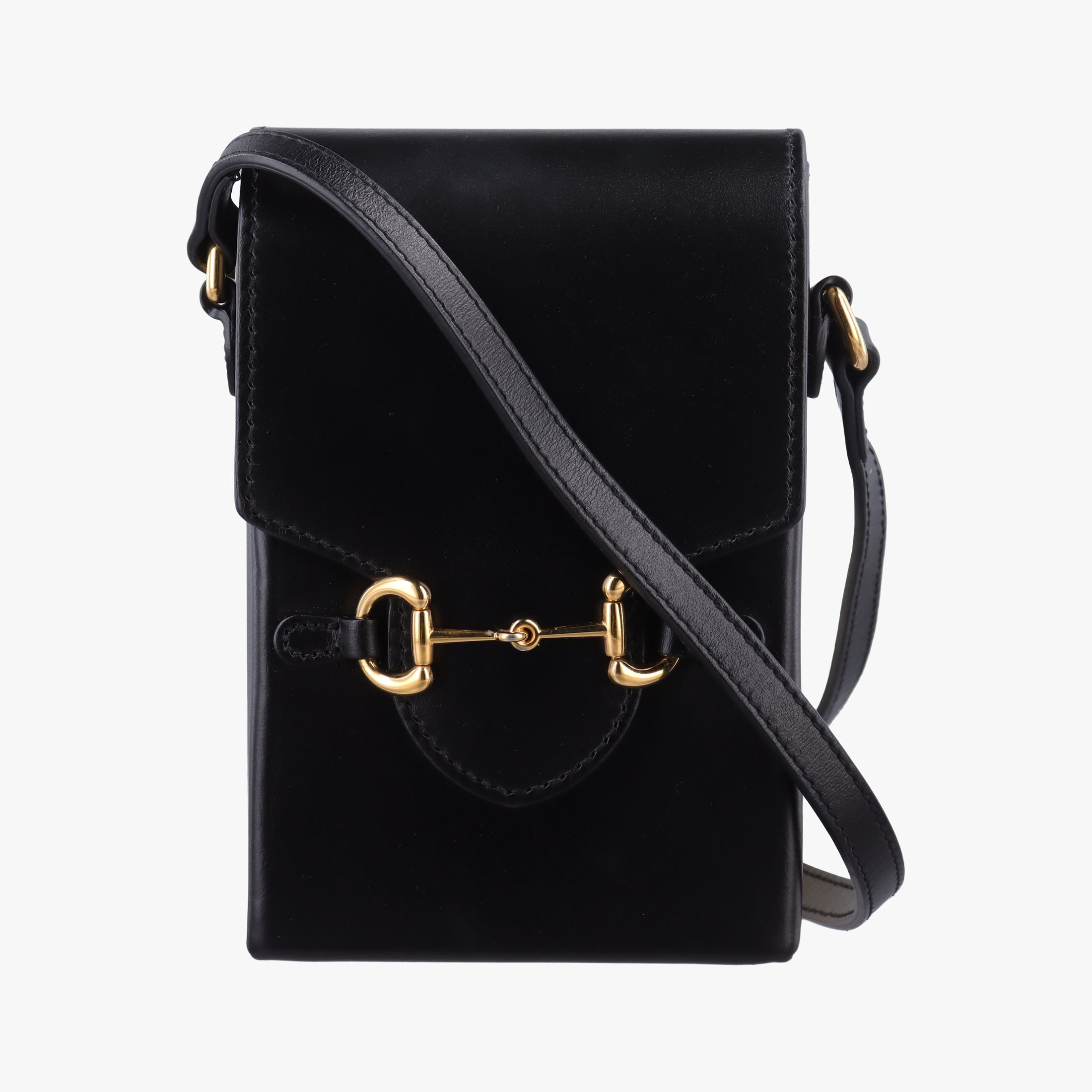 Vintage Gucci Horsebit 1955 Black Leather 625615 shoulderbag | stylenewstar