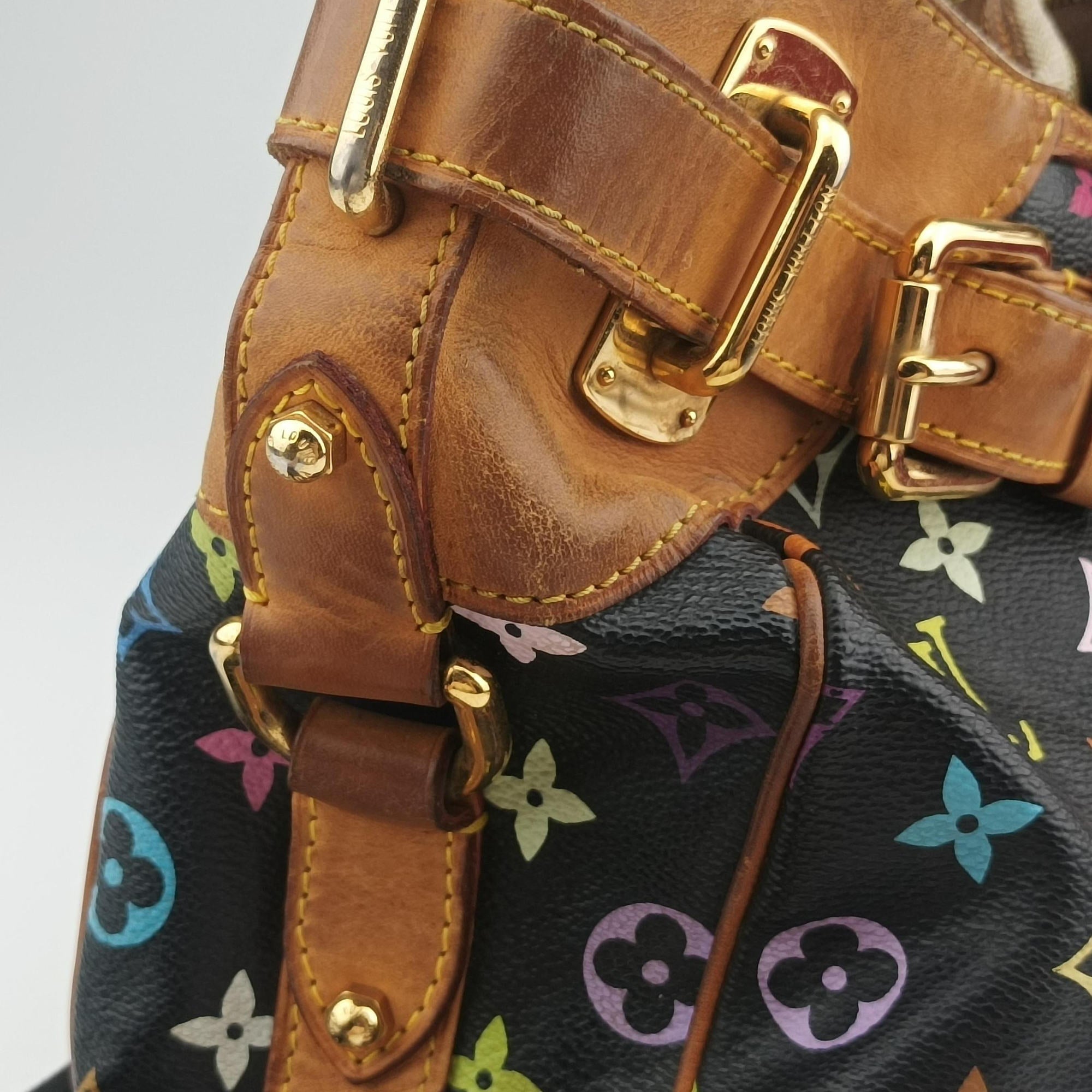 Pre-owned Louis Vuitton GRETA Noir Monogram Multicolor M40196 shoulderbag | stylenewstar