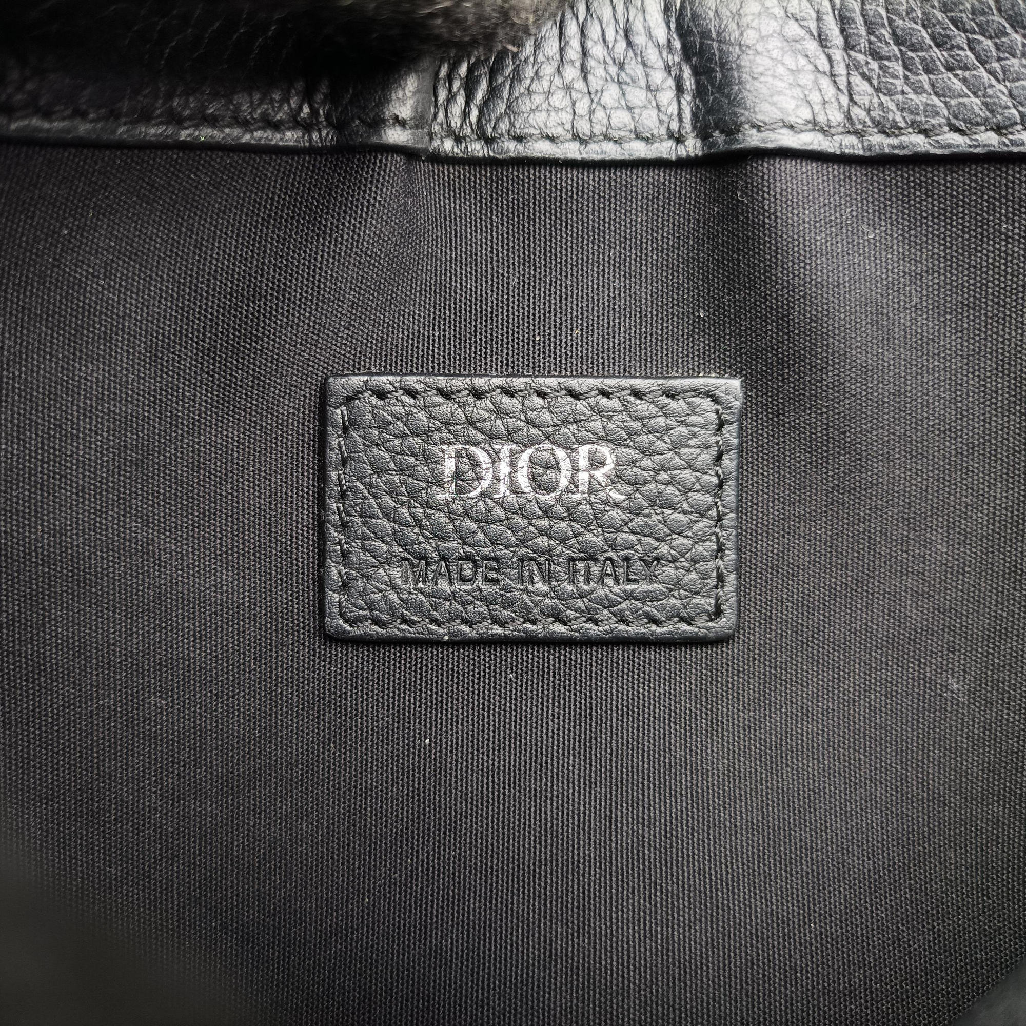 Pre-owned Christian Dior Saddle Black Jacquard×Leather  bum bag/waist bag | stylenewstar