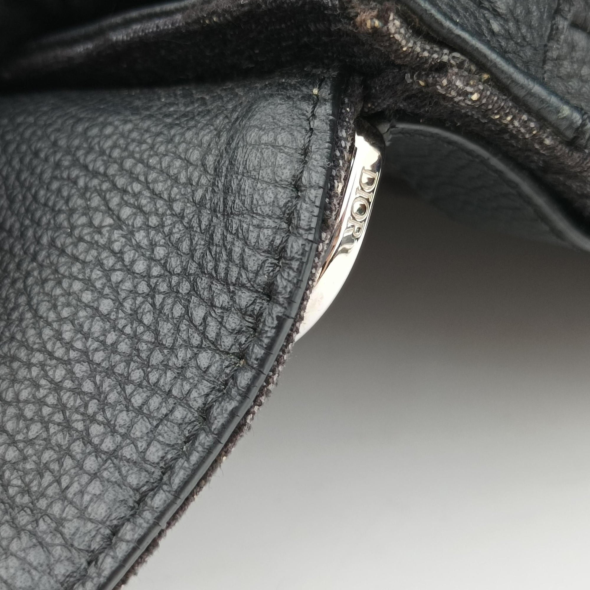 Pre-owned Christian Dior Saddle Black Jacquard×Leather  bum bag/waist bag | stylenewstar