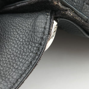 Pre-owned Christian Dior Saddle Black Jacquard×Leather  bum bag/waist bag | stylenewstar