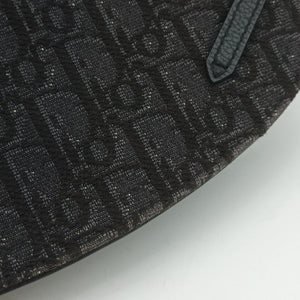 Pre-owned Christian Dior Saddle Black Jacquard×Leather  bum bag/waist bag | stylenewstar