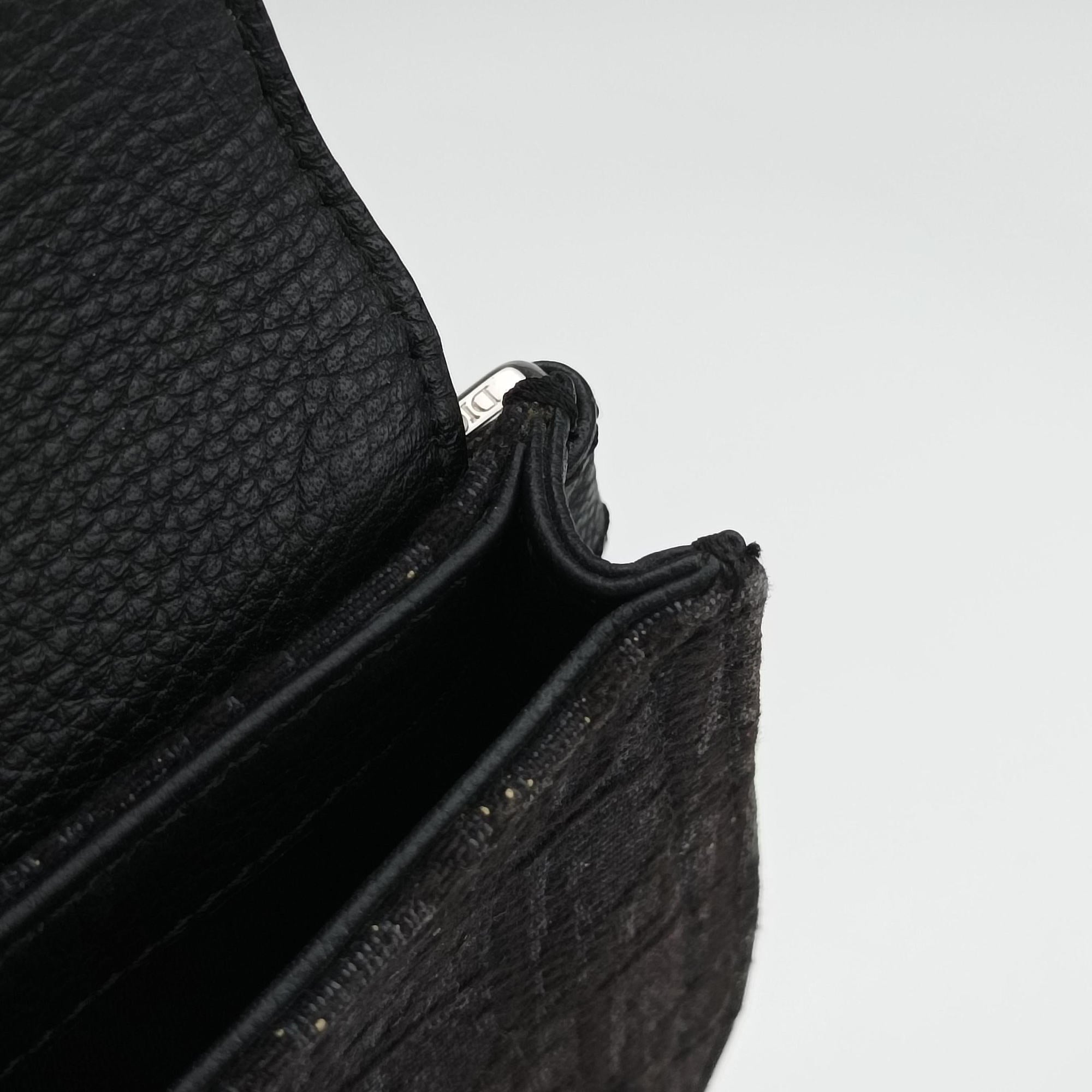 Pre-owned Christian Dior Saddle Black Jacquard×Leather  bum bag/waist bag | stylenewstar