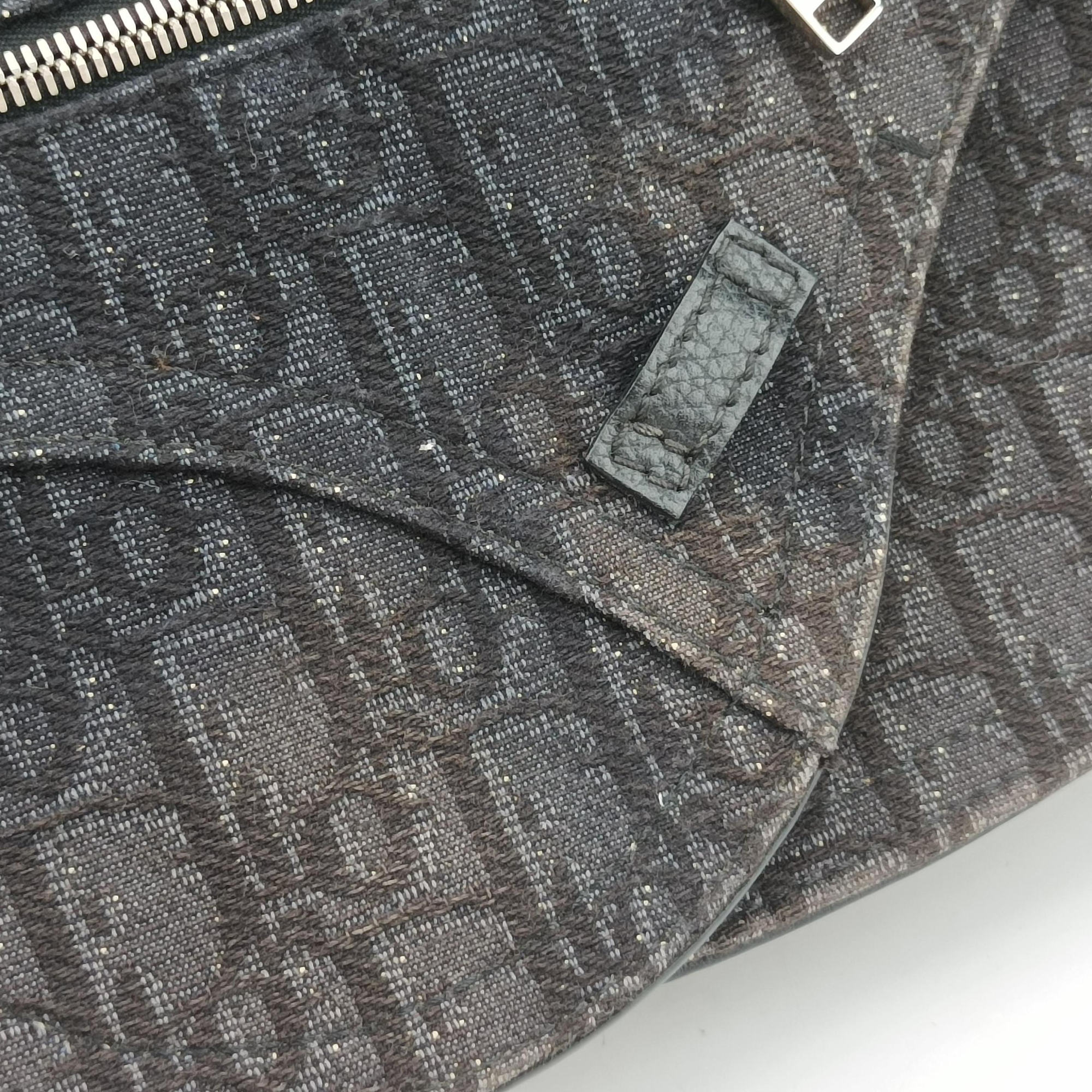 Pre-owned Christian Dior Saddle Black Jacquard×Leather  bum bag/waist bag | stylenewstar