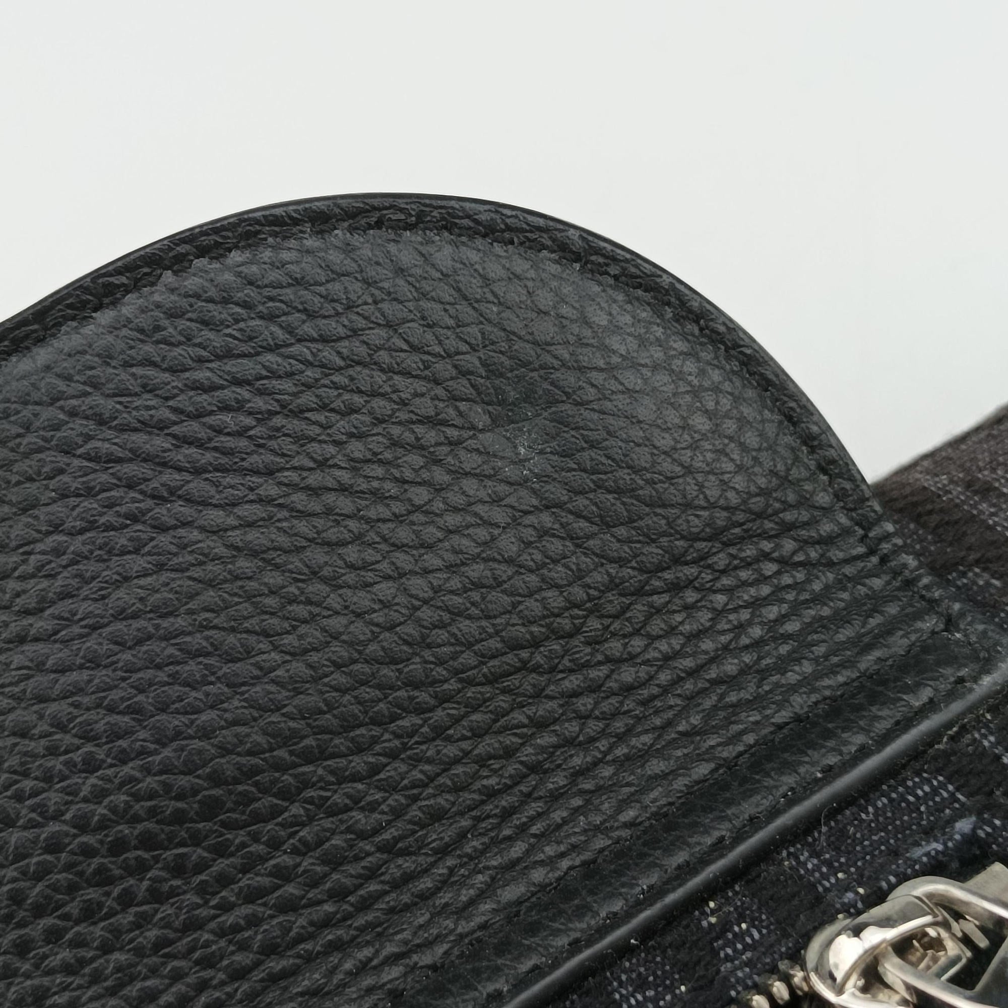 Pre-owned Christian Dior Saddle Black Jacquard×Leather  bum bag/waist bag | stylenewstar