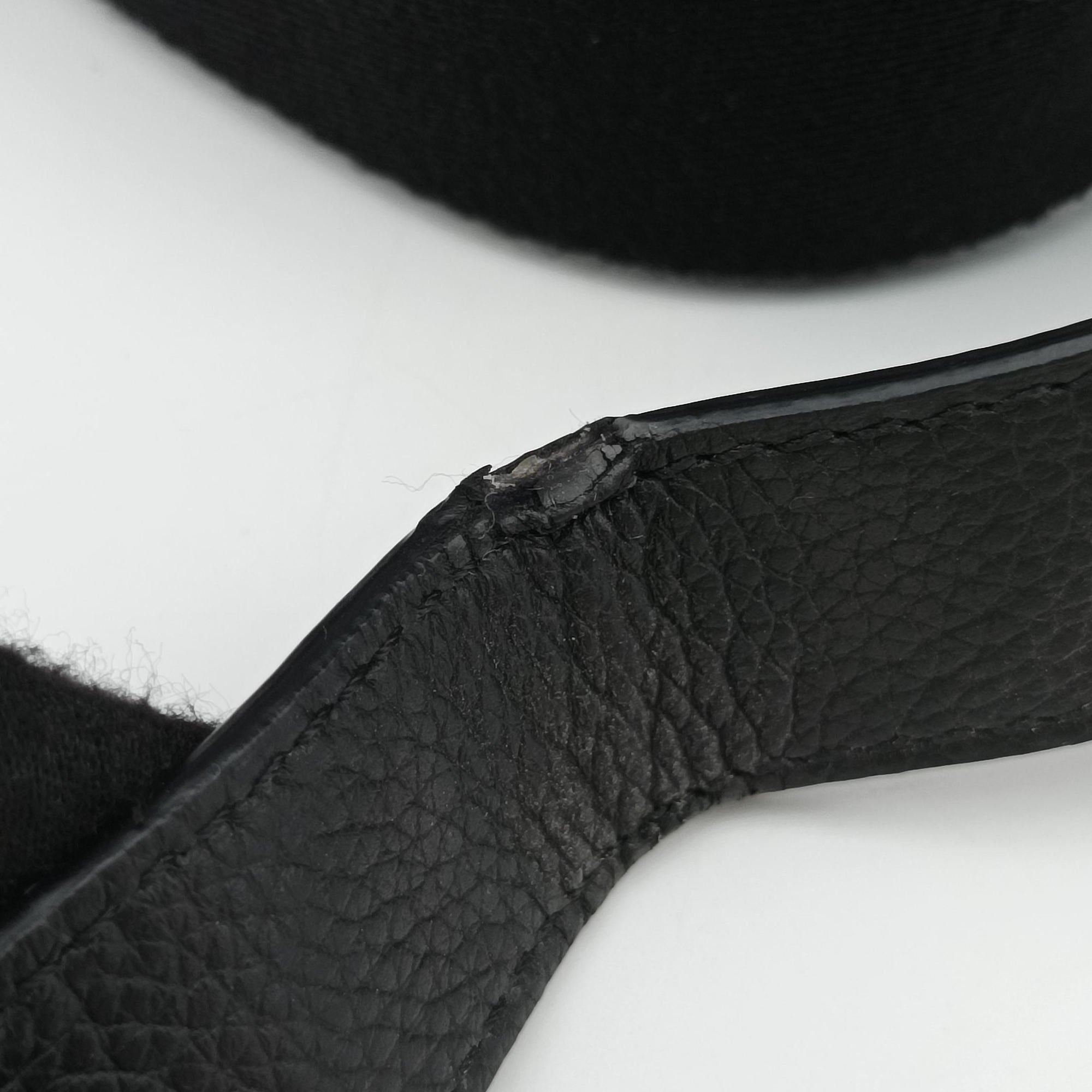 Pre-owned Christian Dior Saddle Black Jacquard×Leather  bum bag/waist bag | stylenewstar