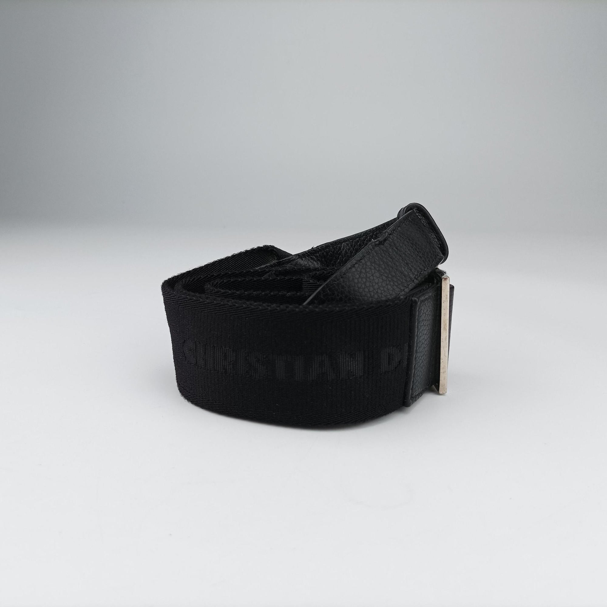 Pre-owned Christian Dior Saddle Black Jacquard×Leather  bum bag/waist bag | stylenewstar