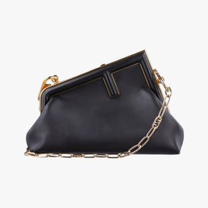 Secondhand Fendi First Black Leather 8BP129 shoulderbag | stylenewstar