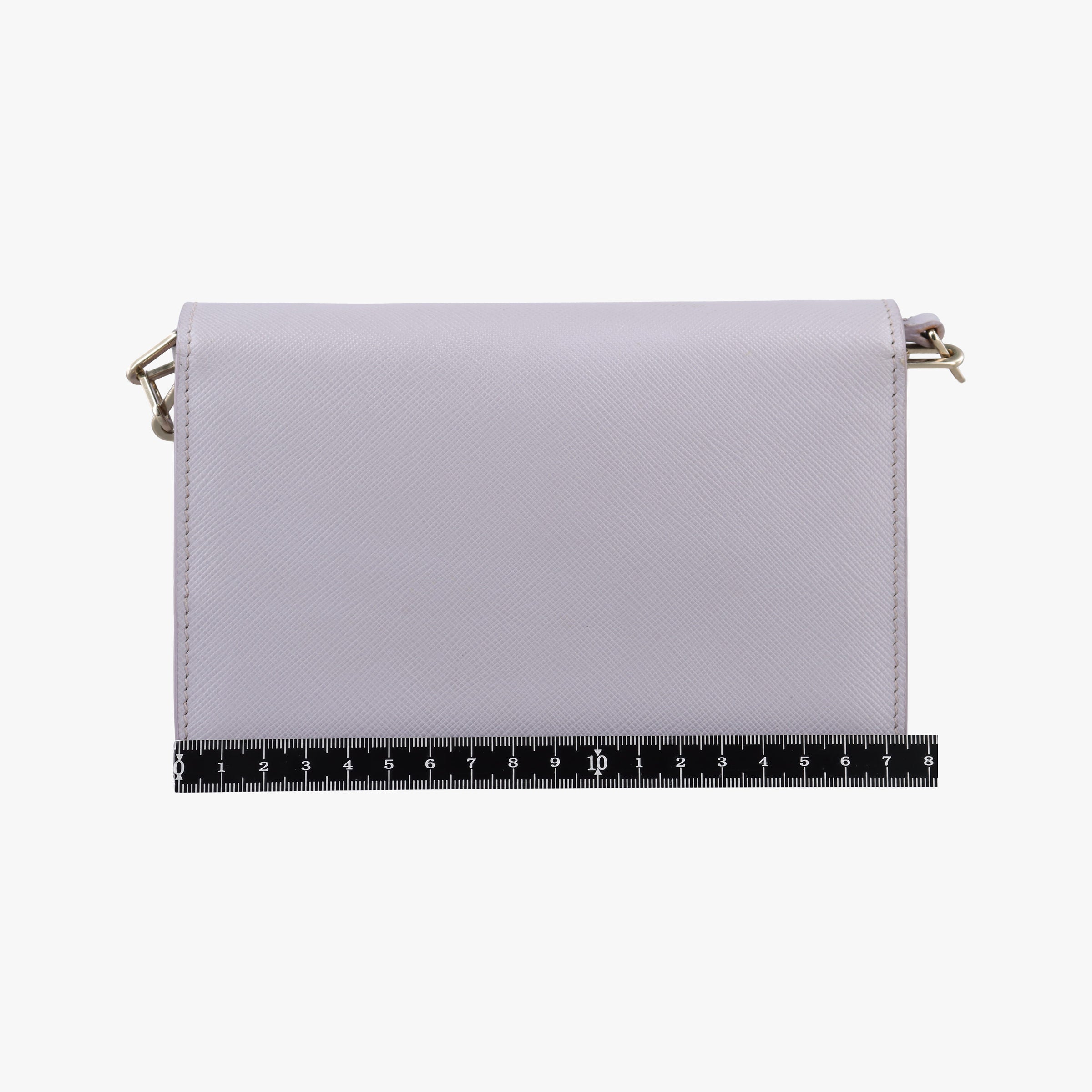 Pre-owned Prada Logo Chain Purple SAFFIANO Leather BT1035 shoulderbag | stylenewstar