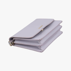 Pre-owned Prada Logo Chain Purple SAFFIANO Leather BT1035 shoulderbag | stylenewstar