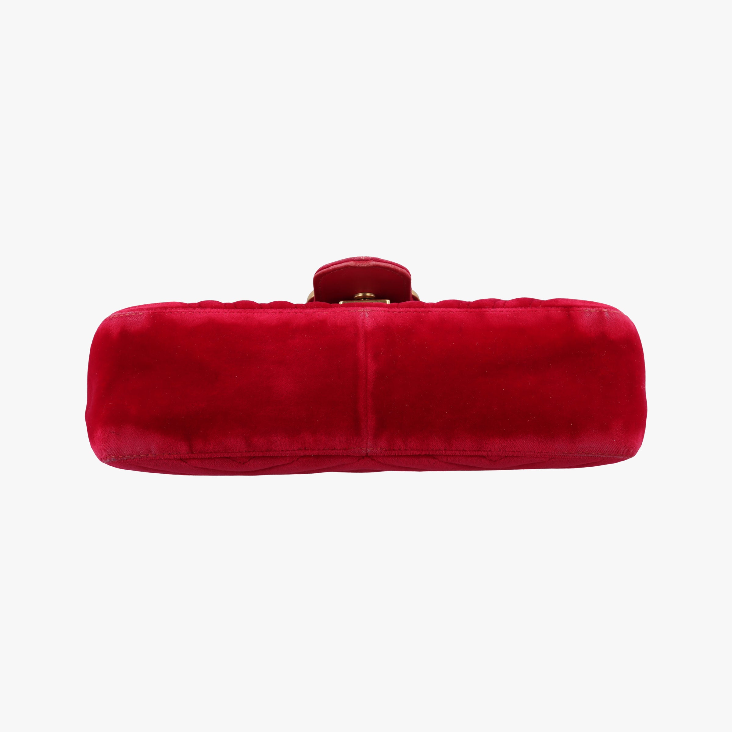 Pre-owned Gucci GG Marmont Red velour 443497 shoulderbag | stylenewstar