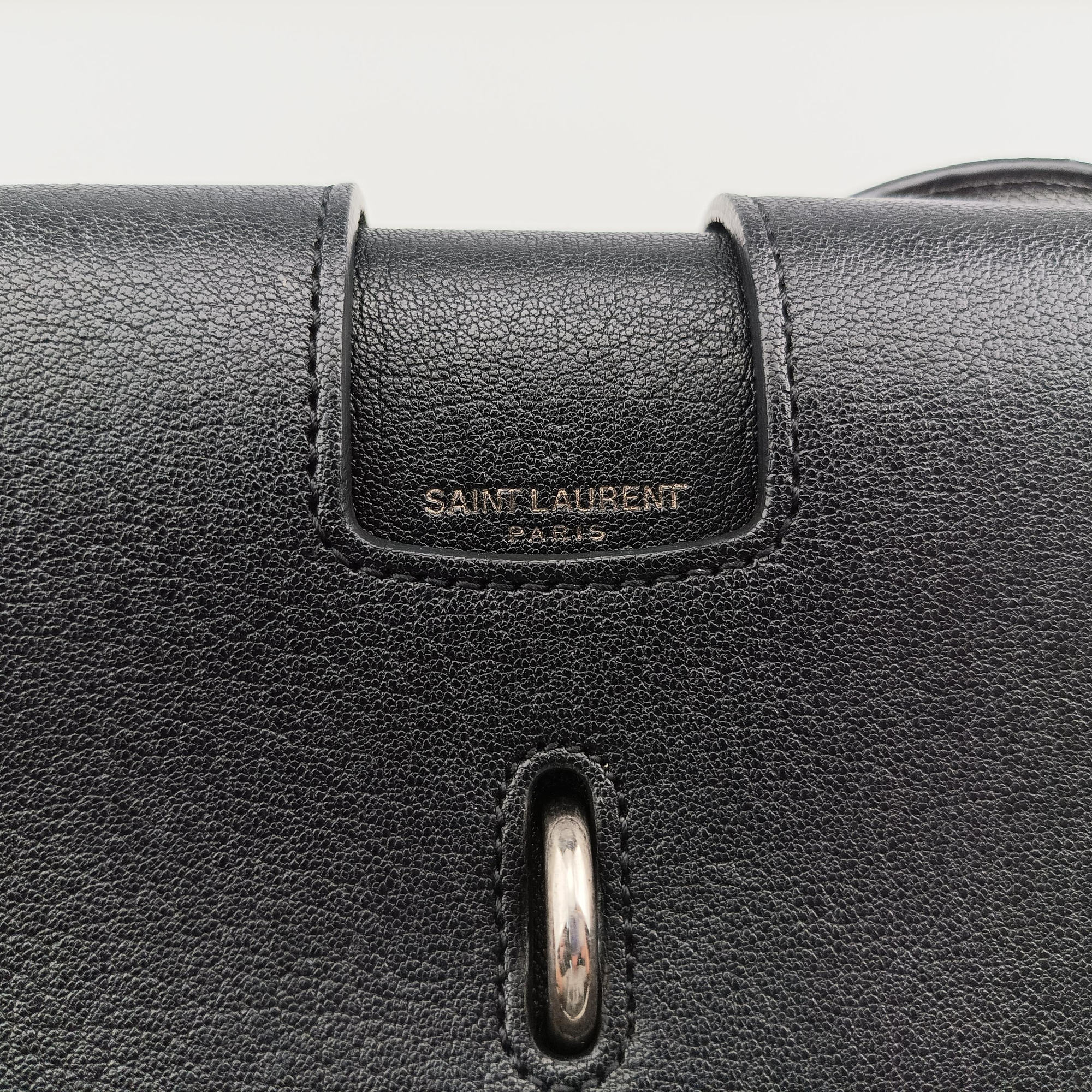 Vintage Yves Saint Laurent Charlotte Black Leather 500831 shoulderbag | stylenewstar