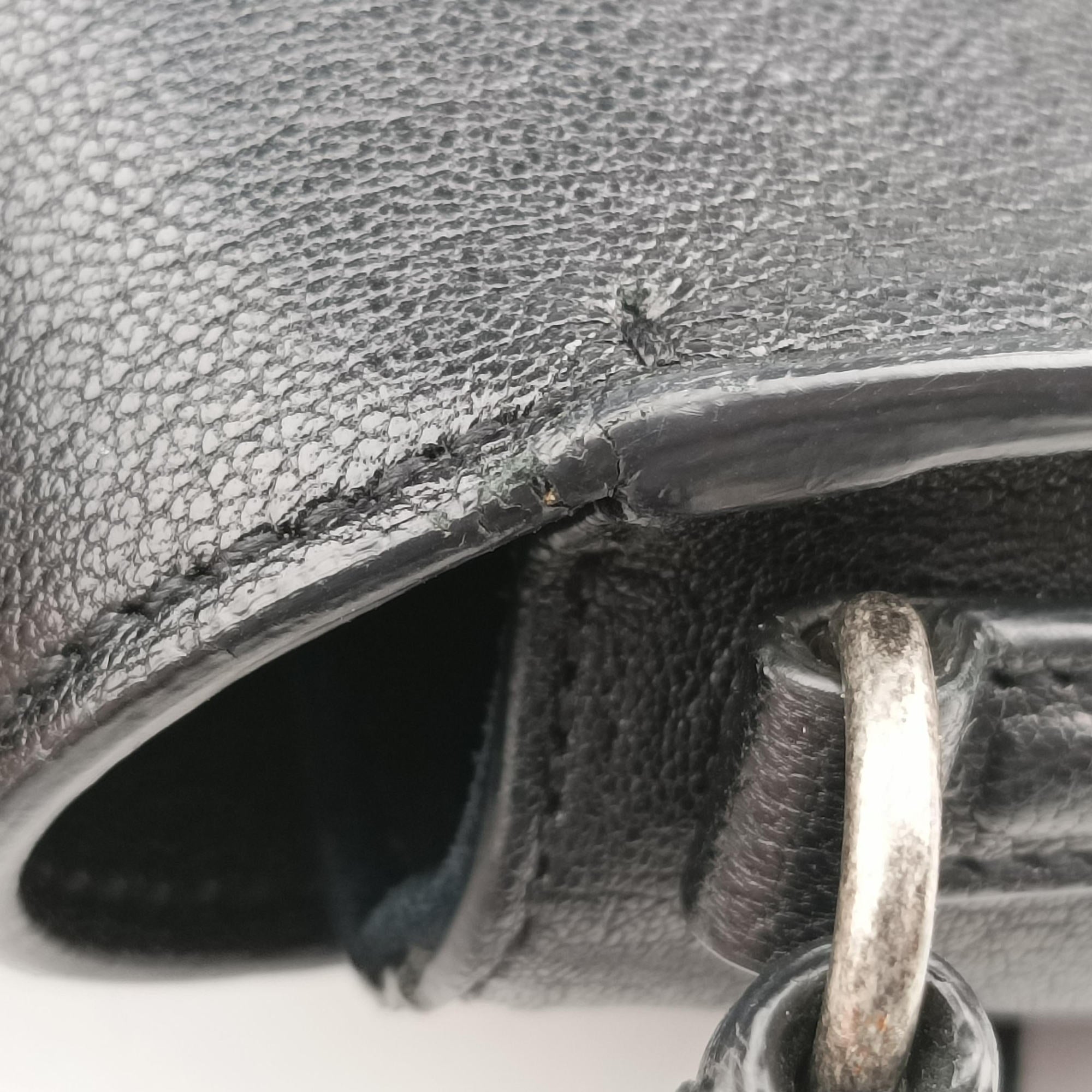 Vintage Yves Saint Laurent Charlotte Black Leather 500831 shoulderbag | stylenewstar