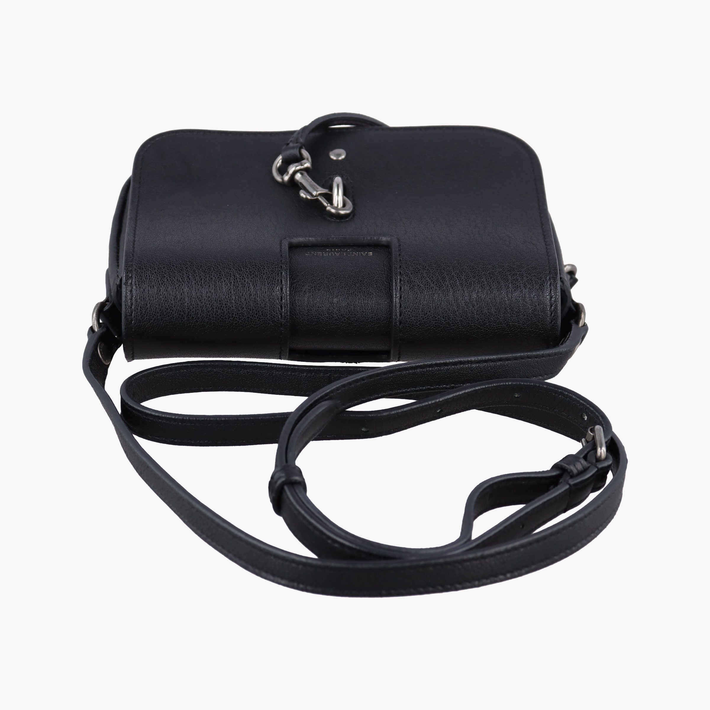 Vintage Yves Saint Laurent Charlotte Black Leather 500831 shoulderbag | stylenewstar