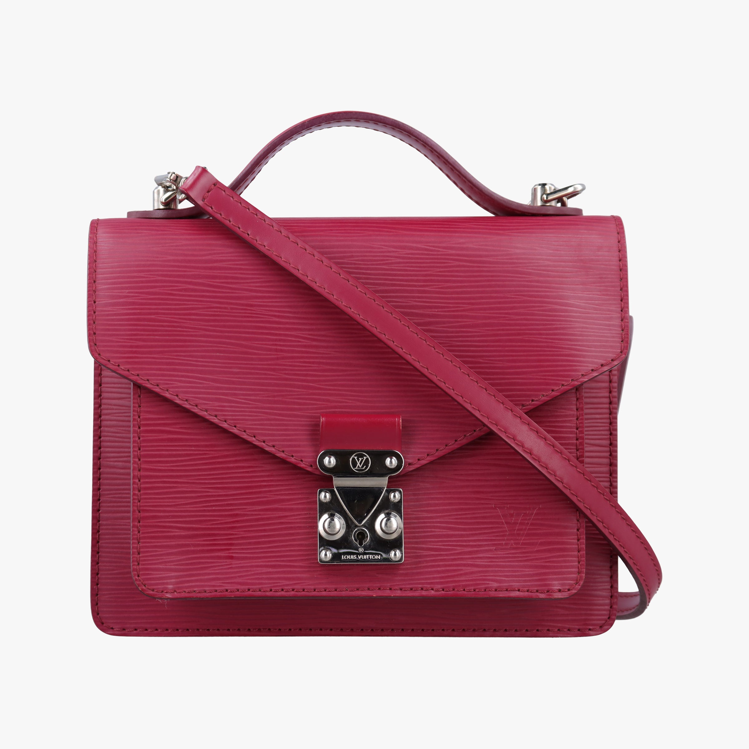 Pre-owned Louis Vuitton Monceau BB Fuchsia Epi M40783 shoulderbag | stylenewstar