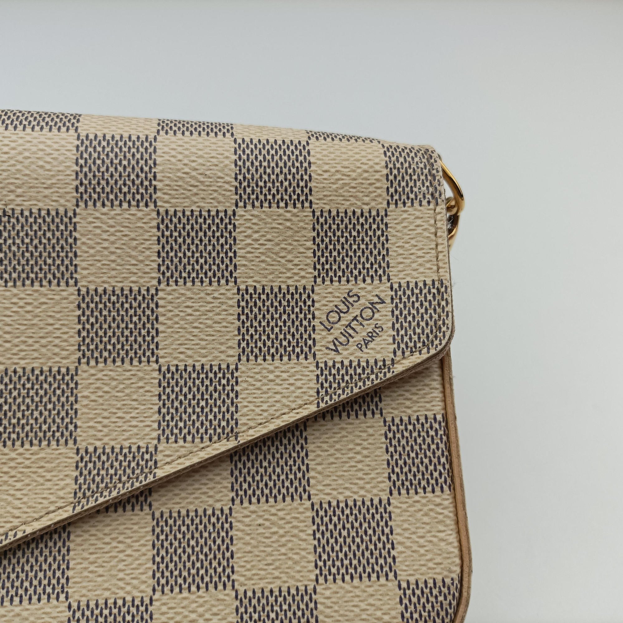 Pre-owned Louis Vuitton Pochette Felicie Azur Damier Canvas N63106 shoulderbag | stylenewstar