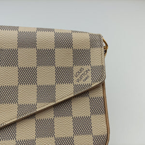 Pre-owned Louis Vuitton Pochette Felicie Azur Damier Canvas N63106 shoulderbag | stylenewstar