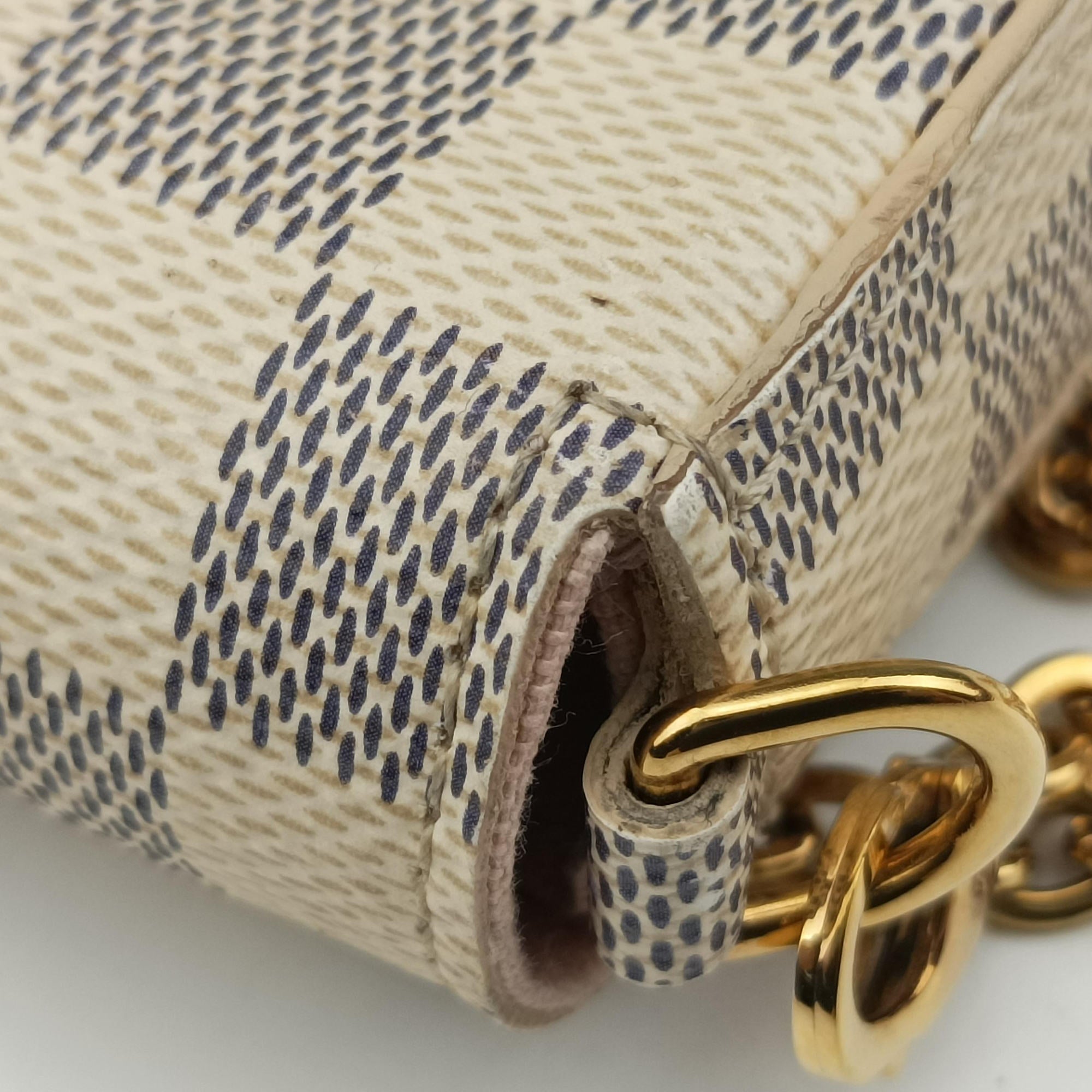 Pre-owned Louis Vuitton Pochette Felicie Azur Damier Canvas N63106 shoulderbag | stylenewstar