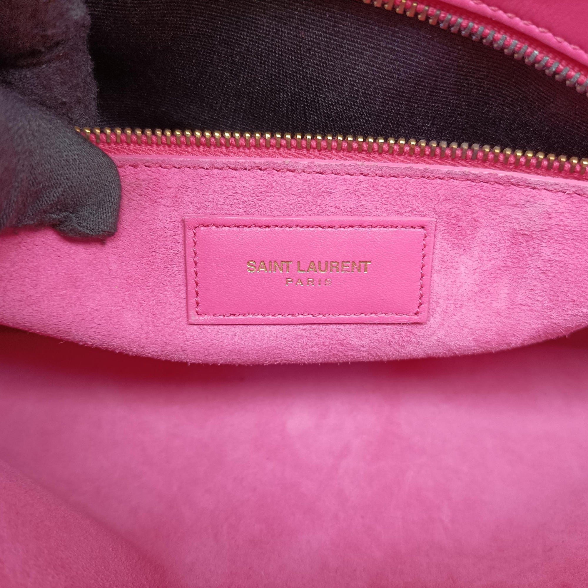 Pre-owned Yves Saint Laurent SAC DE JOUR Rose Leather 324823 shoulderbag | stylenewstar